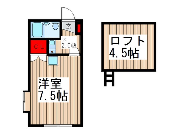 エスポワール朝日の物件間取画像